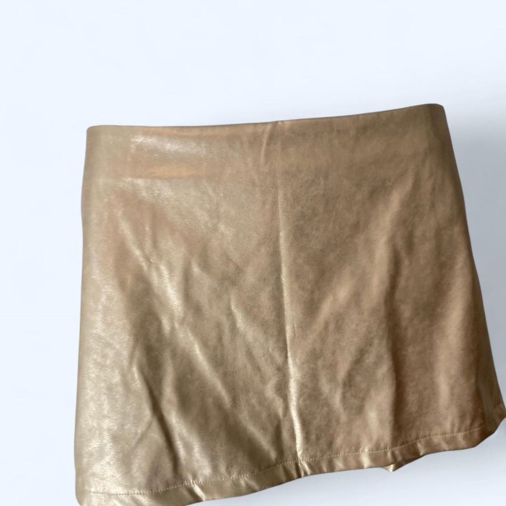 Gold Skirt Shimmering mini Shein 0XL
